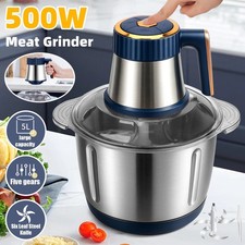 5L Electric Food Processor,Vegetable Garlic Chopper Meat Grinder,Stainless Steel