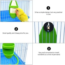 20 Pcs Bird Cuttlebone Holder Parrot Plastic Feeding Basket Nut for Birds 