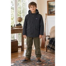 Patagonia Insulated Isthmus Jacket Boys 10 Gray Hooded Outdoor Winter Parka