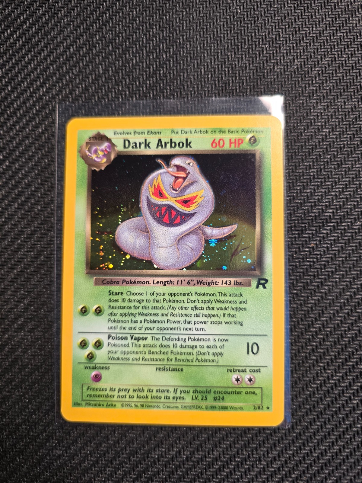 Pokemon Vintage Dark Arbok 2/82 Team Rocket Holo NM
