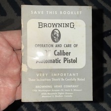 1960s Browning .25 Caliber Automatic Pistol Instruction Firearm Handbook Oem 1960s Browning .25 Caliber Automatic Pistol Instruction Firearm Handbook Oem