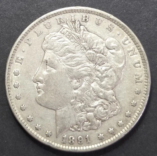 1891-CC Morgan Dollar, VF Cleaned