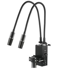 Industrial Microscope Lamp 10W LED Fiber Optic Dual Gooseneck Lights Microscop