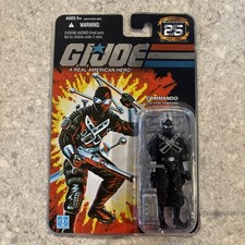 G.I. Joe 25th Anniversary Commando Snake Eyes Action Figure 2007 Foil