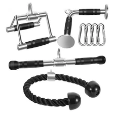 Tricep Press down Cable Machine Attachment, Made of Heavy Duty Solid Steel, LAT 