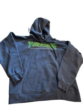 Thrasher Magazine Crewneck Sweatshirt Pullover Skater Blue Logo Small