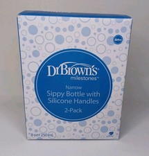Dr Brown's Milestones Transitions Sippy Bottle Set Of 2 Cups 8 oz 6m 