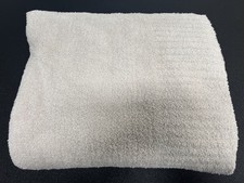 Barefoot Dreams CozyChic 45x60 Stacked Rib Border Blanket Stone 45x60 New