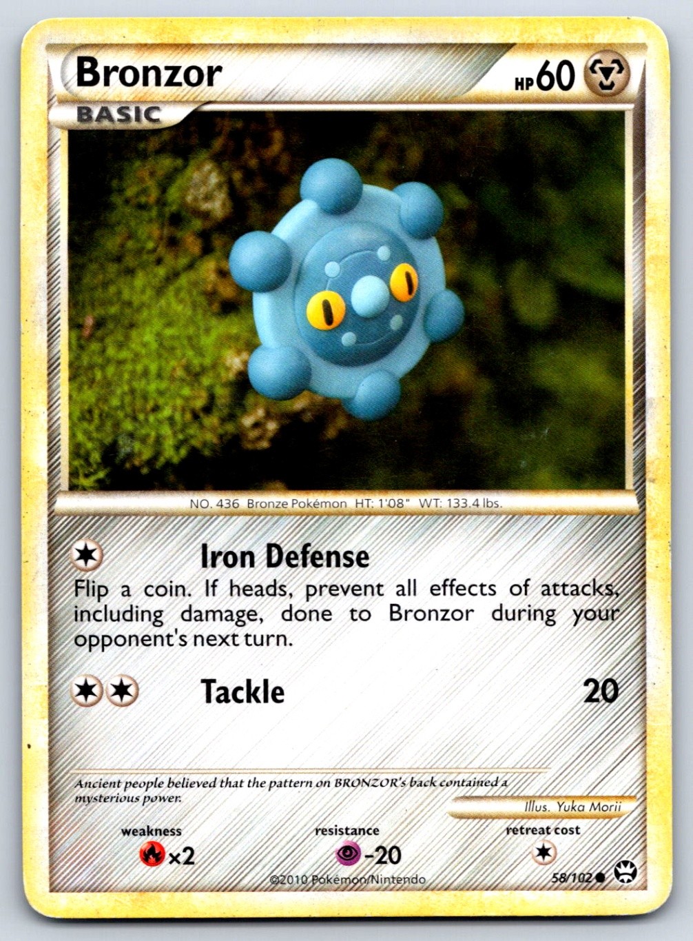Bronzor - Triumphant 58/102 Yuka Morii Pokemon Card MP