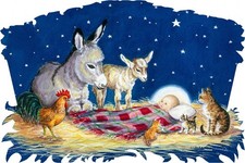 Away in a Manger 62 Pieces MINI Shaped Wooden Jigsaw Puzzle