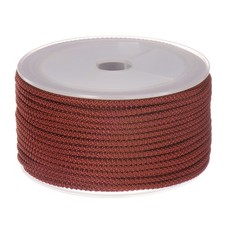 Nylon Beading Thread Cord 2mm Braided Nylon String 15M/49 Feet, Metallic Brown