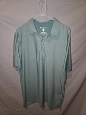 Hickey Freeman Men's Green Golf Polo Shirt Performance Size L