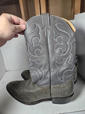Nocona Gray Leather Western Cowboy Boots Mens Size 14 D | eBay