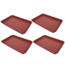Brown Plastic Planter Tray Rectangular Durable for Multi-Scenario Plant Use