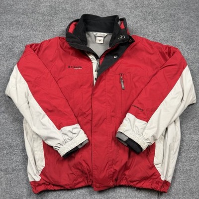 Vintage Columbia Vertex Interchange 2 In 1 Bugaboo Ski Jacket Mens XL Red White