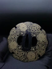 Japanese Type Floral pattern Tsuba for Tachi and Katana, X013
