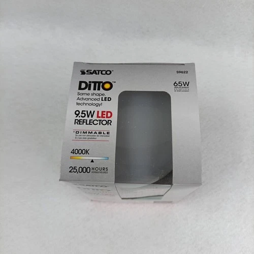Case of 6 Satco S9622 LED Reflector Bulbs 9.5W 4000K 65W Eq - Picture 10 of 16