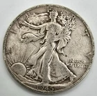 1945 S Walking Liberty Half Dollar Planchet Flaw OBV Mint Error VF Free Ship!