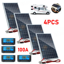 10W Solar Panel 12V Solar Battery Trickle Charger 100A W/ Controller Maintainer