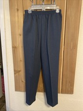 Alfred Dunner Blue Knit Elastic Waist Pull On Pants Size 8 NWOT