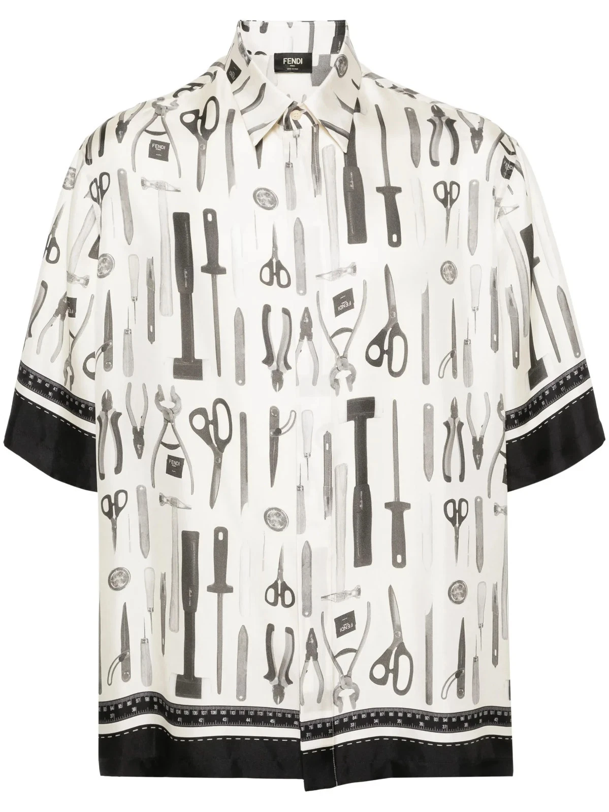 Fendi — Fendi FENDI TOOLS Silk Twill Shirt. 39/15.5/M