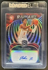 2021-22 Panini Spectra Jalen Johnson Radiant Signatures Asia Black Auto RC #1/1