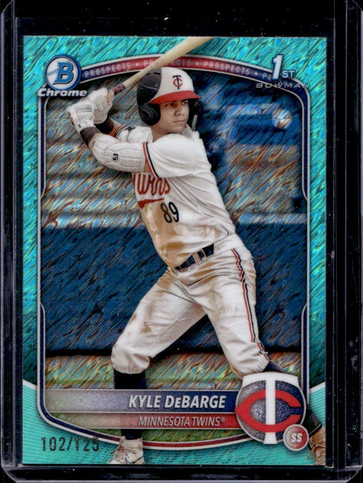 2025 Bowman Kyle DeBarge Chrome Aqua Shimmer 1st #102/125 Twins