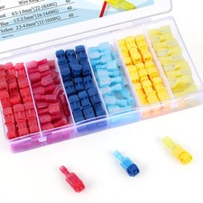 120PCS T-Tap Wire Connectors, Self-Stripping Quick Splice Electrical Wire Ter...