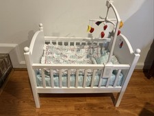 Set culla American Girl Pleasant Co. Bitty con biancheria da letto, paracolpi e cellulare