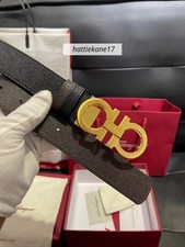 Ferragamo Reversible Black /Brown Belt length 120 cm Gold Gancini buckle