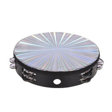 Tambourine Handheld 8-Inch Jingle Sound Reflective Tambourine Musical7184