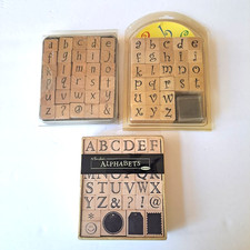 Stampabilities Alphabet Letters Stamps Wood Mounted - 3 Sets