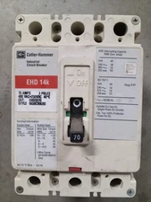 Cutler Hammer EHD3070 3-Pole 70A 480/240v Circuit Breaker