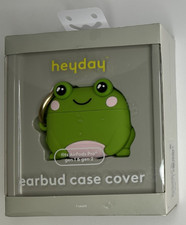 Heyday Earbud Case Cover  Carabiner Clip, AirPods Pro, Gen 1  Gen 2-Green Frog