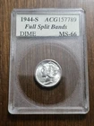 1944-S 10c Mercury Dime Uncirculated Accugrade