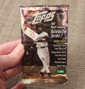 Topps 1997 MLB Baseball Series 2 Sealed Pack 11 Cards San Francisco Giants