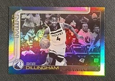 2025-26 TOPPS ROB DILLINGHAM #114 TIMBERWOLVES RC BLACKOUT FOIL TARGET EX SP