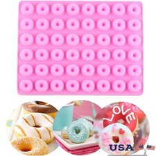 48 Cavity Silicone Donut Gummy Mold Candy Chocolate Making Tool BPA Free New