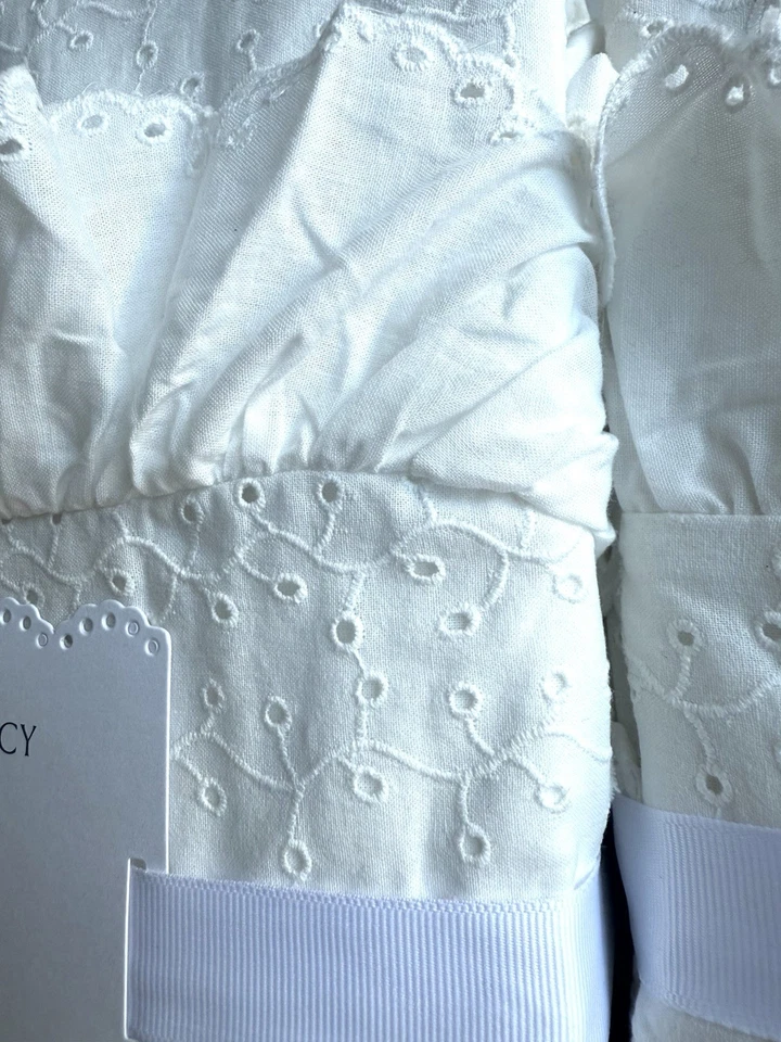 Two LoveShackFancy Pottery Barn Teen Eyelet Drapes, 48” x 96”, NWT, Retail $458 - Image 3 of 4