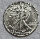 1944 P Walking Liberty Silver 1/2 Dollar. Estimated Uncirculated Mint S 63. M100
