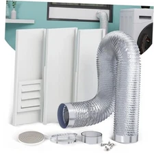 Dryer Vent Window Kit, Adjustable Window Vent Kit with Outdoor Dryer Vent 