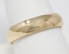 14 kt Yellow Gold 5.6 mm Half Round Wedding Band Ring Size 10 A7643