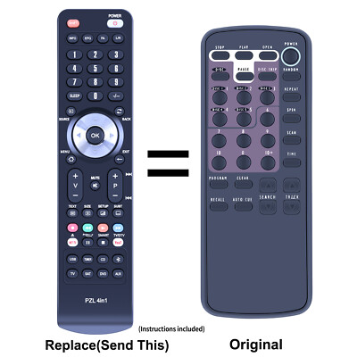 Replace Remote Control For California Audio Labs CL-10 5 Disc CD / HDCD Changer 