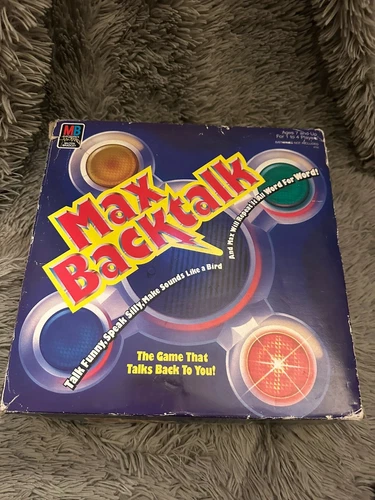 Vintage Max Backtalk Board Game Milton Bradley 4752 MB 1986 TESTED WORKS
