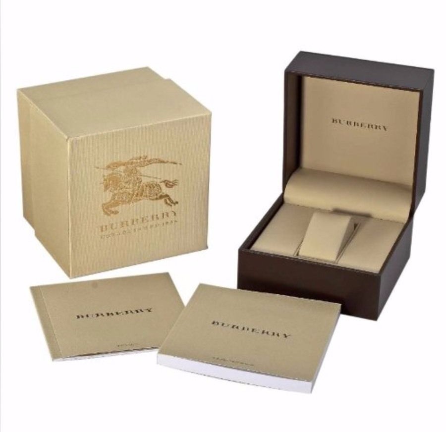 Burberry Leather Strap Gold-tone Dial Ladies Watch Bu9153  display picture 3