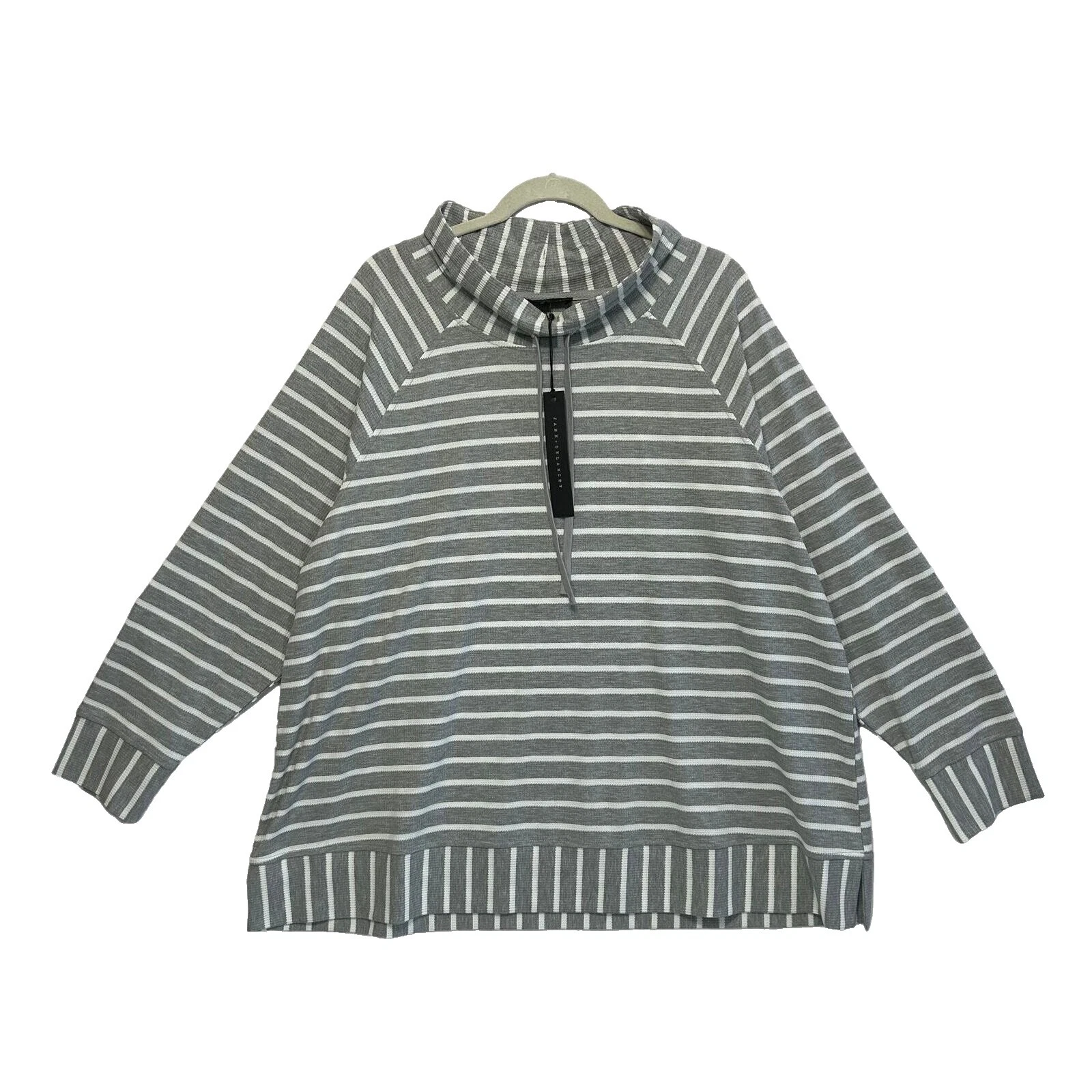 Polyester Striped Plus Size Tops for Women