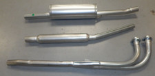 New Mgb Complete 3 Piece Sport Club Exhaust System With Pipes Muffler Made Uk