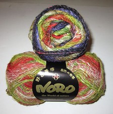 100 gram ball of NORO SILK GARDEN SOCK lambs wool silk knitting yarn color 424