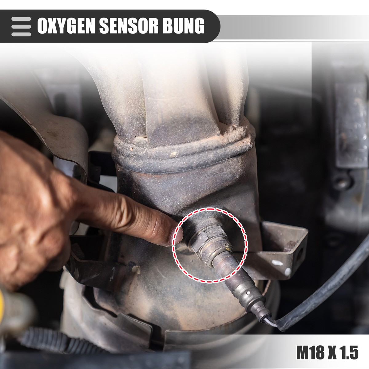 O2 Sensor Install Nut M18x1.5 O2 Sensor Spacer O2 Oxygen Sensor Weld On Stepped Nut &Cap Bung ...