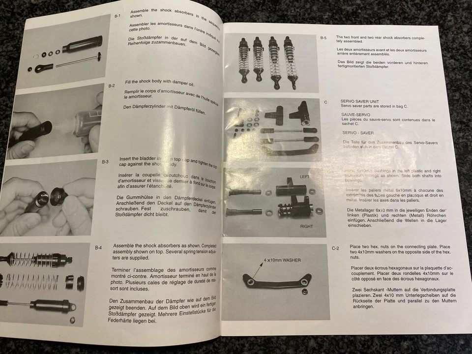 Vintage Rare OFNA HOBAO Pirate EP Extreme 1/8 Scale Nitro Rc 4wd Assembly Manual - Image 4 of 4